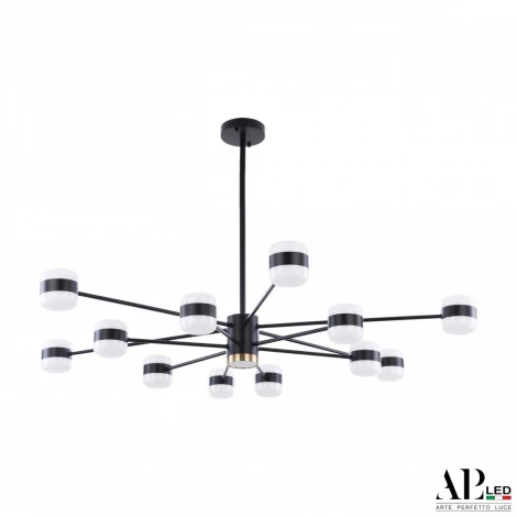 Потолочная люстра на штанге светодиодные APL LED Ferrara 3307.6296-12 Black