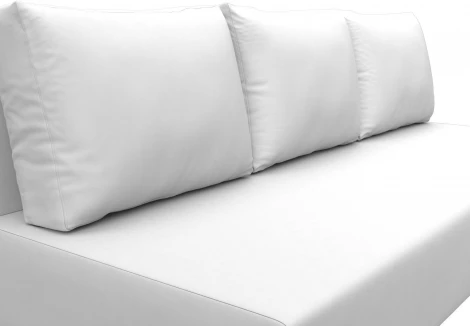 Диван прямой Лига-033 (Белый/Экокожа) Лига Диванов арт.121096