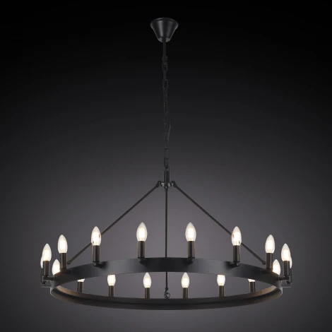 Подвесная люстра Citilux Смитсон CL470118 (220V, на цепи, свеча, круглые, под старину, кольцо)