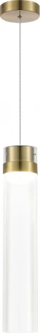 Светильник подвесной ST Luce Champagne SL6236.303.01 Латунь/Прозрачный LED 1*12W 4000K (220V, на проводе, круглые)