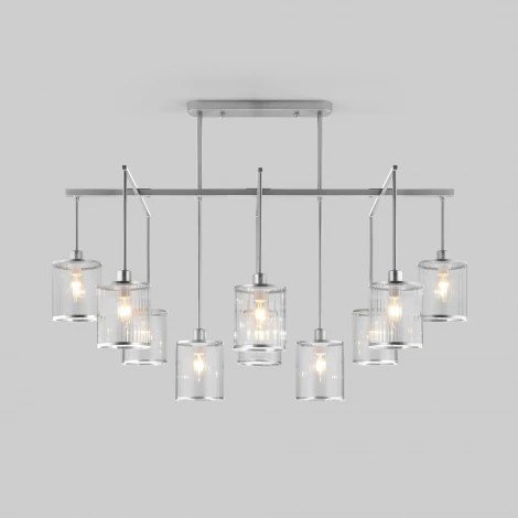 Потолочная люстра Wi-Fi на штанге Eurosvet Inari 60144/10 хром (220V, управление смартфоном, голосовое управление, умный дом - Minimir Home, Алиса, Маруся, Салют)