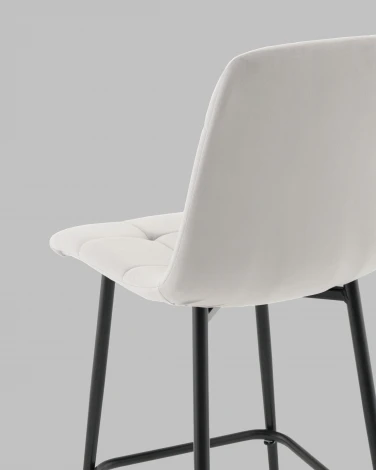 Стул полубарный Одди велюр светло-серый Stool Group арт.УТ000041432