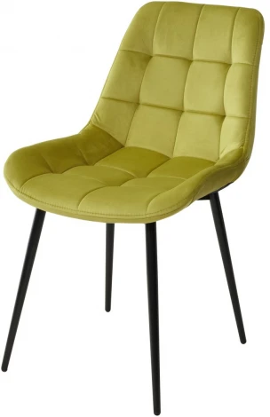 Обеденный стул M-City ХОФМАН, цвет оливковый #H25, велюр, 4 шт./1 к / черный каркас