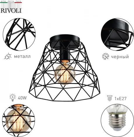 Светильник потолочный Molly 5091-201 1 х Е27 40 Вт