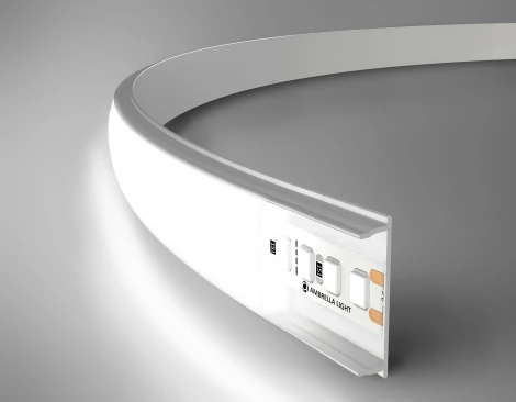 Алюминиевый профиль накладной гибкий для светодиодной ленты до 15мм Ambrella Illumination GP1600WH