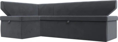 Диван кухонный угловой Омура левый угол (Серый/Велюр) Лига Диванов арт.126108L