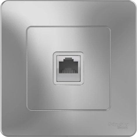 Розетка встраиваемая Ethernet RJ-45 (алюминий) Systeme Electric Blanca BLNIS045003