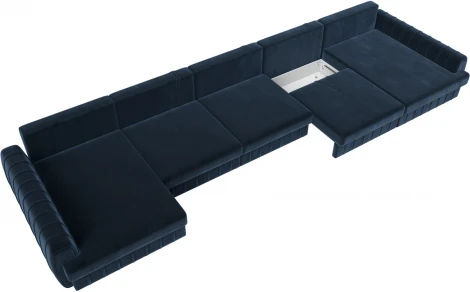 Диван П-образный Лига-057 НПБ МегаЛонг Лига Диванов (Велюр) арт.129363