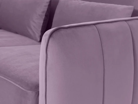 Диван Amsterdam двухместный ОГОГО (арт.342692), (Ткань/Сиреневый)