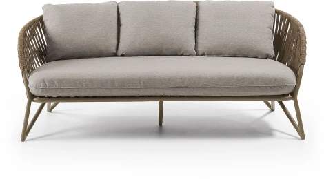 Диван уличный La Forma (ex Julia Grup) Branzie (Серый,Коричневый/ Сталь,Металл,Веревка,Пена)