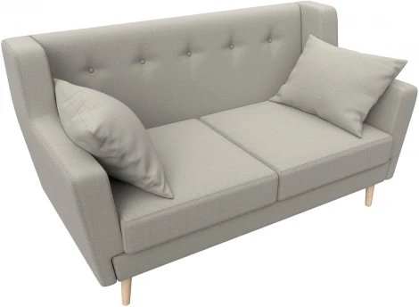 Диван кухонный прямой Брайтон 2 (Бежевый/Рогожка) Лига Диванов арт.123757