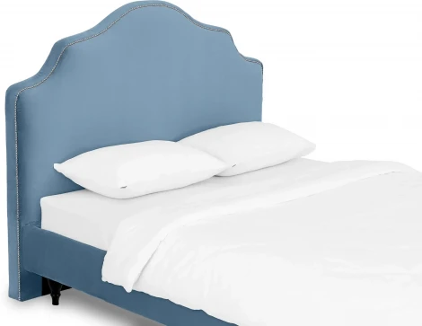 Кровать Queen II Victoria L 1600 ОГОГО (арт.652469), (Ткань/Голубой)