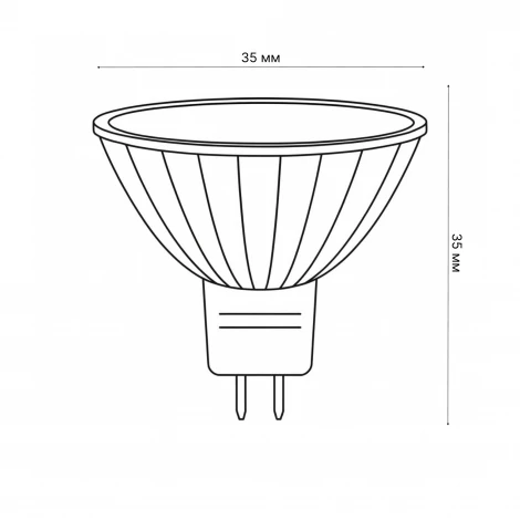 Лампочка светодиодная полусфера белая GU4 3W 3000K Uniel LED-MR11-3W/NW/GU4/220V GLZ21TR