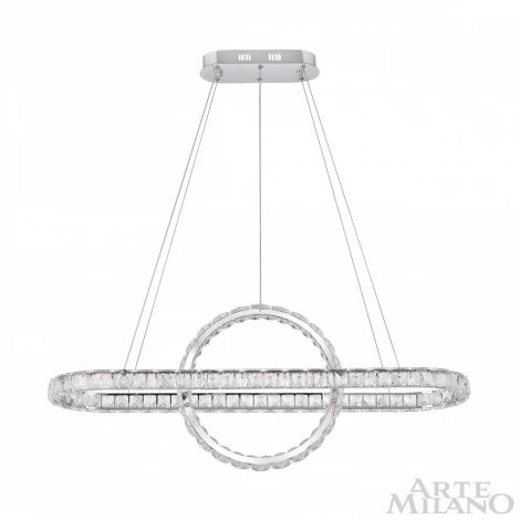 Подвесной светильник Arte Milano Venezia 311311/L1000 NI (регулировка яркости, LED, 220V, хрусталь, пульт управления, на тросе, кольцо)