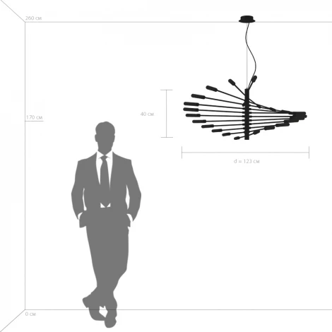 Подвесная люстра Lightstar Ragno 733247 (220V, на тросе)