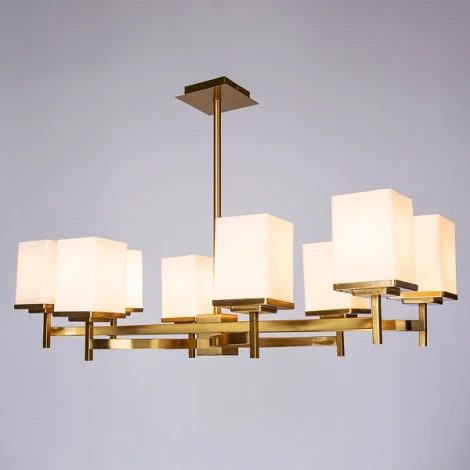 Потолочная люстра на штанге Divinare Fawaris 4504/17 LM-8 (220V, куб)