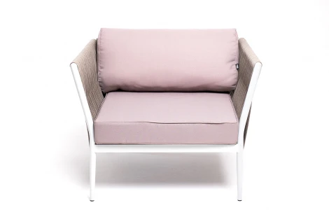 Модульная лаунж-зона из роупа (веревки), каркас из алюминия 4SIS Касабланка KAS-S5C1T1-5-SET