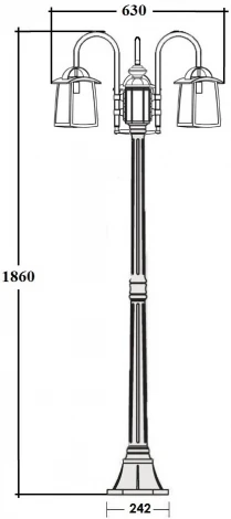 Наземный фонарь Oasis Light FRANKFURT I 27368BCl 10 Bl