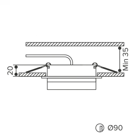 Встраиваемый светильник под лампу GX53 белый Wolta Luce WDL-GX53/06W-R