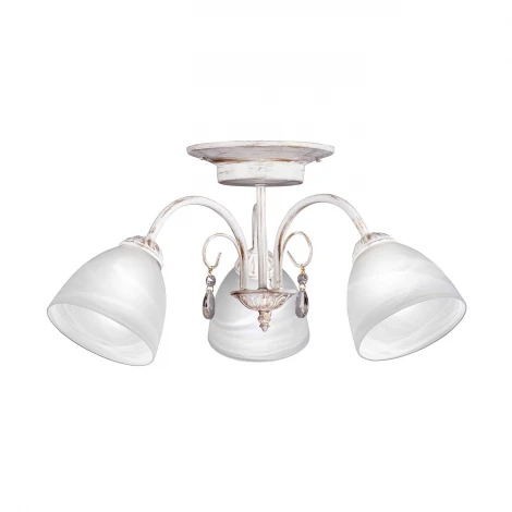 Люстра потолочная Day&Night, 3 плафона, белый с золотом и прозрачным