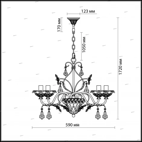 Подвесная люстра Odeon Light Nomena 2881/5