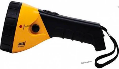 Фонарь ручной светодиодный Horoz Puskas, желтый с черным, холодный (6400K)