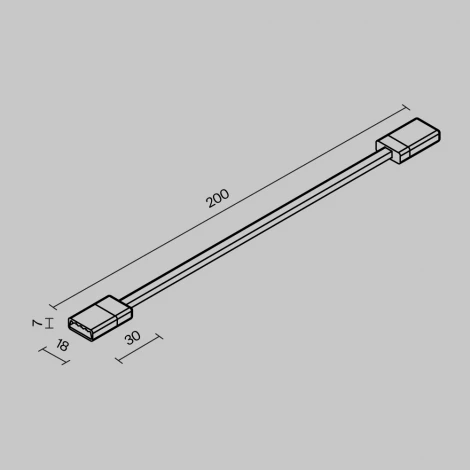 Гибкий коннектор уличный для токоведущей ленты черный Maytoni Exility IP O-TR002-SC
