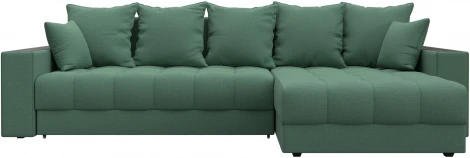 Диван угловой с декором и полкой Лига-050 НПБ Лига Диванов (Рогожка) арт.128590