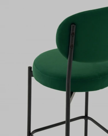 Стул Полубарный Бриф DD велюр зелёный Stool Group арт.УТ000041513