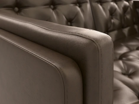 Диван Arsko Айверс М сосна темно-коричневый кожзам