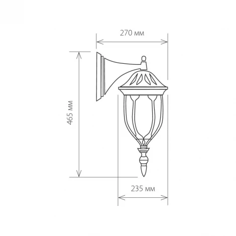 Настенный фонарь уличный Elektrostandard GL 1003D черное золото