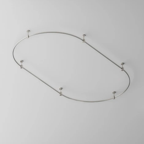 Шинопровод круглый из полукругов 1200мм Flarity платина Maytoni Busbar trunkings Flarity TRX154-2SR-D1200-PT