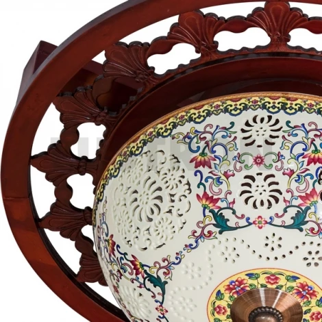 Потолочная люстра N-Light 6025 6025-3B красное дерево