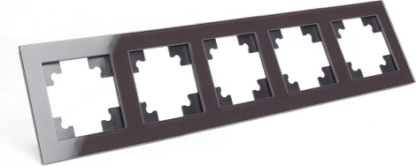 Рамка на 5 постов (коричневый) Stekker Катрин 39640