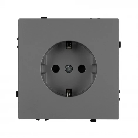 Розетка ARL NOBE зк со шторками софт-тач серый базальт SCT-MEU-SFPL-GR (250V, 16A) (Arlight,) 054279(1)