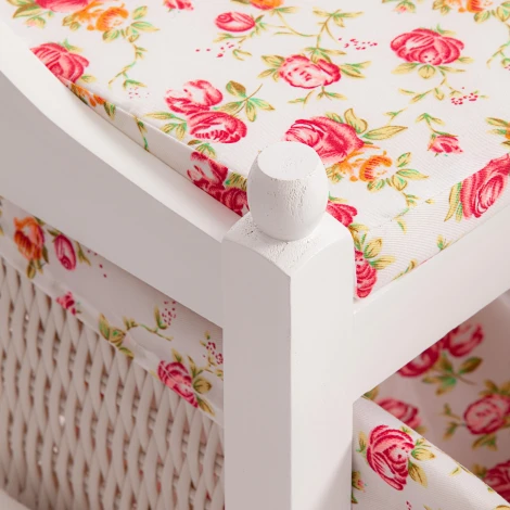 Обувница с 2-я корзинами Secret De Maison RIMI ( mod.TT-BH003 ) Белый (White) (МДФ+Павловния)