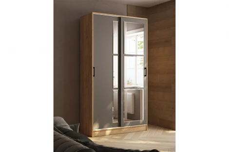 Шкаф ТЭКС-купе Стиль-2 120, Дуб Крафт Золотой, Графит серый