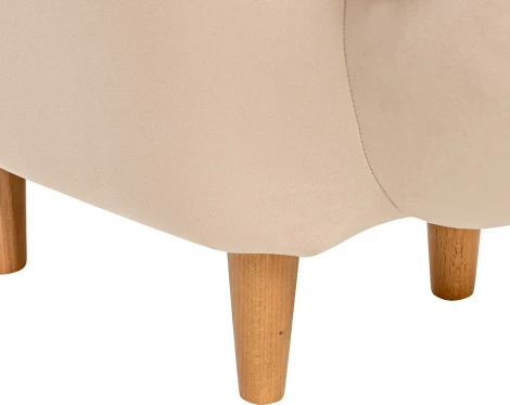 Пуф Leset Maral COMBI (Фанера,Массив дерева,Велюр/Бежевый,Белый) арт.2500000129872