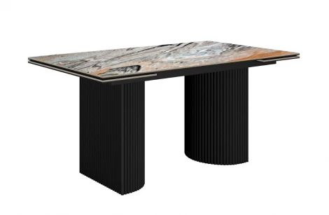 Стол DikLine EKD160, Керамика Venetian Brown Light глянец (К4), опоры черные (2 уп.) 00-00082825