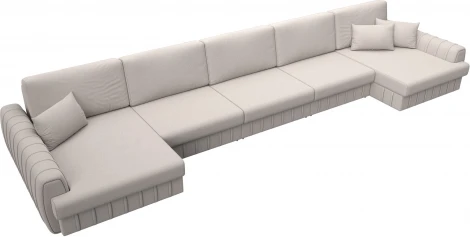 Диван П-образный Лига-057 НПБ МегаЛонг Лига Диванов (Замша) арт.129373