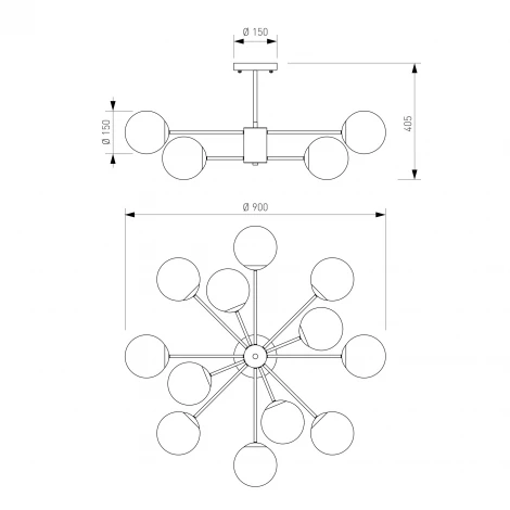 Потолочная люстра ша штанге Eurosvet Adaline 502002/12 латунь