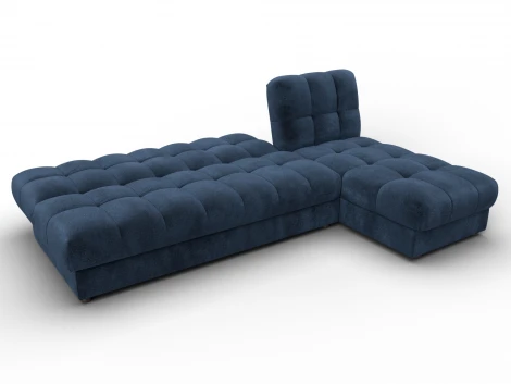Диван угловой Лига-116 НПБ угол правый (ДСП,ЛДСП,Велюр/Синий) Лига Диванов 136948