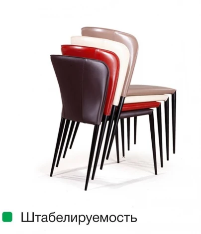 Стул Albert, кожа ретро-красный Top Concept ALBERT 2000000000060