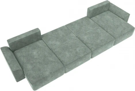 Диван п-образный Лига-048 НПБ лонг Лига Диванов (Велюр) арт.128346