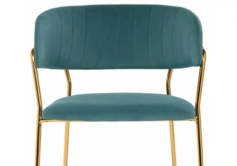 Стул Woodville на металлокаркасе Kamelia green / gold 11778