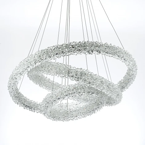 Подвесной светильник светодиодный хрустальный с пультом с регулировкой цветовой температуры и яркости Modelux MODESTYLE MS.5002.800.600.400 CR