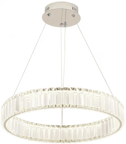 Подвесной светильник Crystal Lux MUSIKA SP50W LED CHROME (220V, на тросе, кольцо)