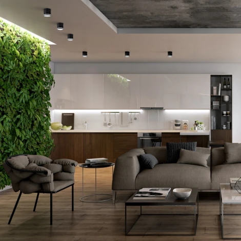 Светильник потолочный накладной Feron HL362 LUNA 41997 12W, GX53, черный (220V, круглые)