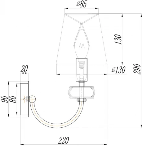Бра Maytoni Roma ARM006WL-01G