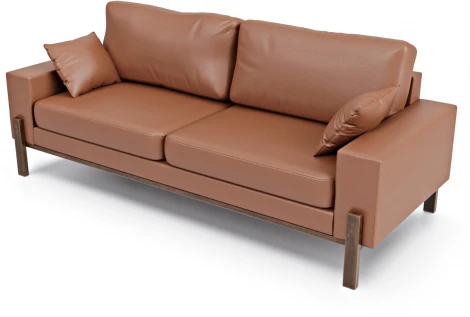Диван Arsko прямой Хангель экокожа коричневая